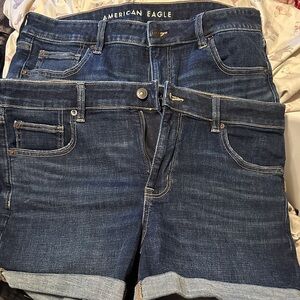 2 Pair AE Women’s Sz 14 denim shorts